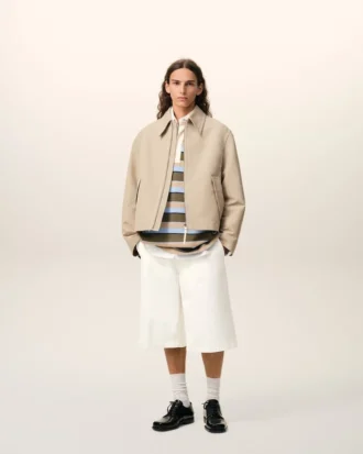 Bermudas holgadas de algodón blanco