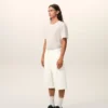 Bermudas holgadas de algodón blanco Bermudas holgadas de algodón blanco