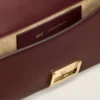 Bolsa Mimi de piel lisa color burdeos Bolsa Mimi de piel lisa color burdeos