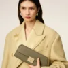 Bolsa Mimi de piel lisa verde Bolsa Mimi de piel lisa verde