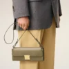 Bolsa Mimi de piel lisa verde Bolsa Mimi de piel lisa verde