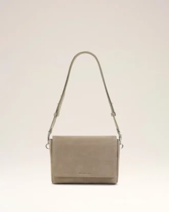Bolso bandolera con solapa Carrousel de piel de vacuno gris Bolso bandolera con solapa Carrousel de piel de vacuno gris