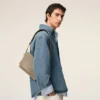 Bolso bandolera con solapa Carrousel de piel de vacuno gris Bolso bandolera con solapa Carrousel de piel de vacuno gris