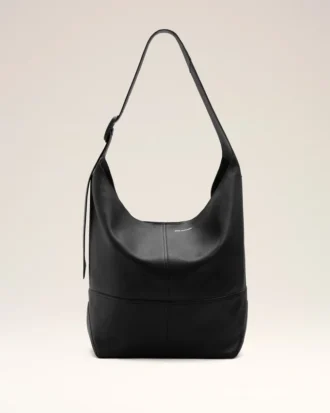 Bolso bandolera Etienne de piel de taurillón negra Bolso bandolera Etienne de piel de taurillón negra