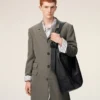 Bolso bandolera Etienne de piel de taurillón negra Bolso bandolera Etienne de piel de taurillón negra