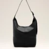 Bolso bandolera Etienne de piel de taurillón negra Bolso bandolera Etienne de piel de taurillón negra