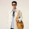 Bolso bandolera Etienne de piel de taurillon amarilla Bolso bandolera Etienne de piel de taurillon amarilla