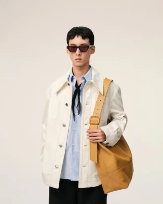 Bolso bandolera Etienne de piel de taurillon amarilla Bolso bandolera Etienne de piel de taurillon amarilla