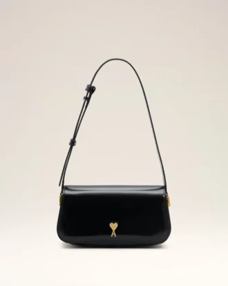 Bolso bandolera Paris Paris de piel de vaca negra Bolso bandolera Paris Paris de piel de vaca negra