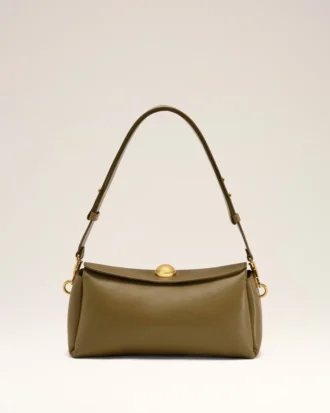 Bolso Carrousel de piel caqui