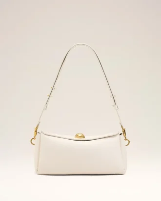Bolso Carrousel de piel de vaca blanca