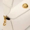 Bolso Carrousel de piel de vaca blanca Bolso Carrousel de piel de vaca blanca