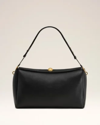 Bolso Carrousel grande de piel negra