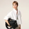 Bolso Carrousel grande de piel negra Bolso Carrousel grande de piel negra