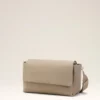 Bolso carrusel grande con solapa de piel de vaca gris Bolso carrusel grande con solapa de piel de vaca gris