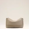Bolso carrusel grande con solapa de piel de vaca gris Bolso carrusel grande con solapa de piel de vaca gris
