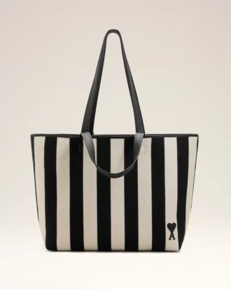 Bolso de compras Ami de Coeur de algodón blanco