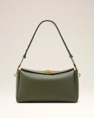 Bolso mediano Carrousel de piel de vaca verde