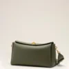 Bolso mediano Carrousel de piel de vaca verde Bolso mediano Carrousel de piel de vaca verde
