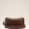 Bolso mediano Carrousel de piel lisa marrón Bolso mediano Carrousel de piel lisa marrón