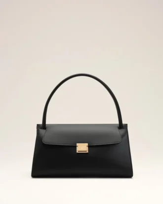 Bolso Mimi de piel de vaca negra