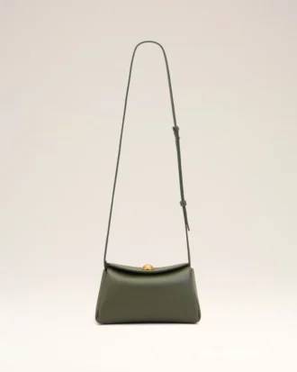 Bolso mini carrusel de piel de vaca verde