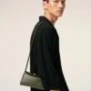 Bolso mini carrusel de piel de vaca verde Bolso mini carrusel de piel de vaca verde