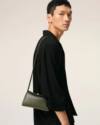 Bolso mini carrusel de piel de vaca verde