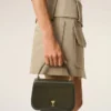 Bolso Paris Paris con asa superior de piel de vaca verde Bolso Paris Paris con asa superior de piel de vaca verde