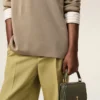 Bolso Paris Paris con asa superior de piel de vaca verde Bolso Paris Paris con asa superior de piel de vaca verde