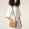 Bolso Paris Paris con asa superior de piel de vacuno amarilla Bolso Paris Paris con asa superior de piel de vacuno amarilla
