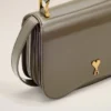 Bolso Paris Paris con asa superior de piel gris glaseada Bolso Paris Paris con asa superior de piel gris glaseada