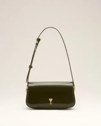 Bolso Paris Paris de hombro en piel de vaca verde