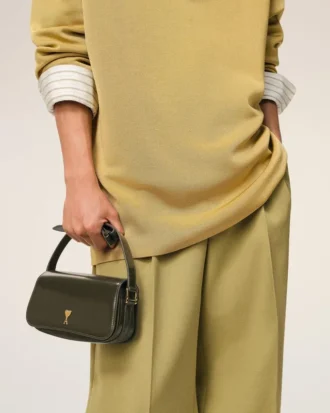Bolso Paris Paris de hombro en piel de vaca verde