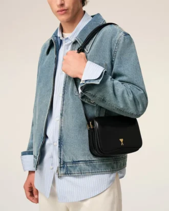 Bolso Paris Paris de piel de vaca negra