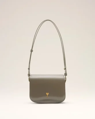 Bolso Paris Paris de piel gris esmaltada