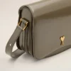 Bolso Paris Paris de piel gris esmaltada Bolso Paris Paris de piel gris esmaltada