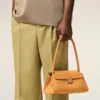 Bolso pequeño Mimi de piel de vaca naranja Bolso pequeño Mimi de piel de vaca naranja