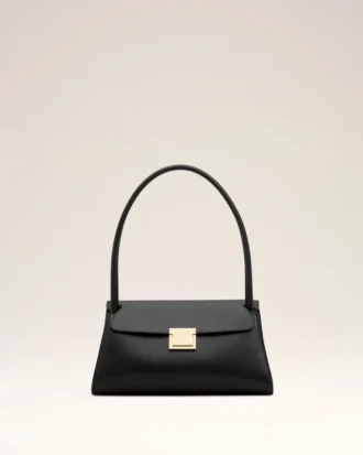 Bolso pequeño Mimi de piel de vaca negra
