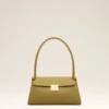 Bolso pequeño Mimi de piel de vaca verde Bolso pequeño Mimi de piel de vaca verde