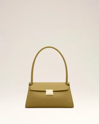 Bolso pequeño Mimi de piel de vaca verde