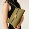 Bolso pequeño Mimi de piel de vaca verde Bolso pequeño Mimi de piel de vaca verde