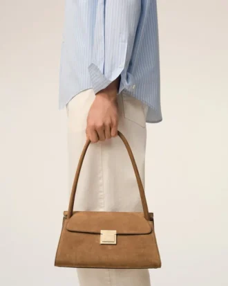 Bolso pequeño Mimi de piel de vacuno marrón