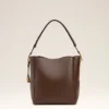 Bolso tipo cubo Carrousel de piel lisa marrón Bolso tipo cubo Carrousel de piel lisa marrón