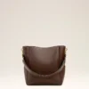 Bolso tipo cubo Carrousel de piel lisa marrón Bolso tipo cubo Carrousel de piel lisa marrón