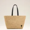 Bolso tote Ami de Coeur de rafia natural Bolso tote Ami de Coeur de rafia natural