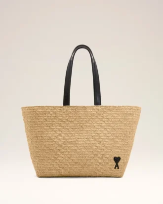 Bolso tote Ami de Coeur de rafia natural