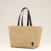 Bolso tote Ami de Coeur de rafia natural Bolso tote Ami de Coeur de rafia natural