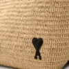 Bolso tote Ami de Coeur de rafia natural Bolso tote Ami de Coeur de rafia natural
