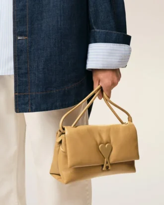 Bolso Voulez-Vous de piel de vacuno amarilla